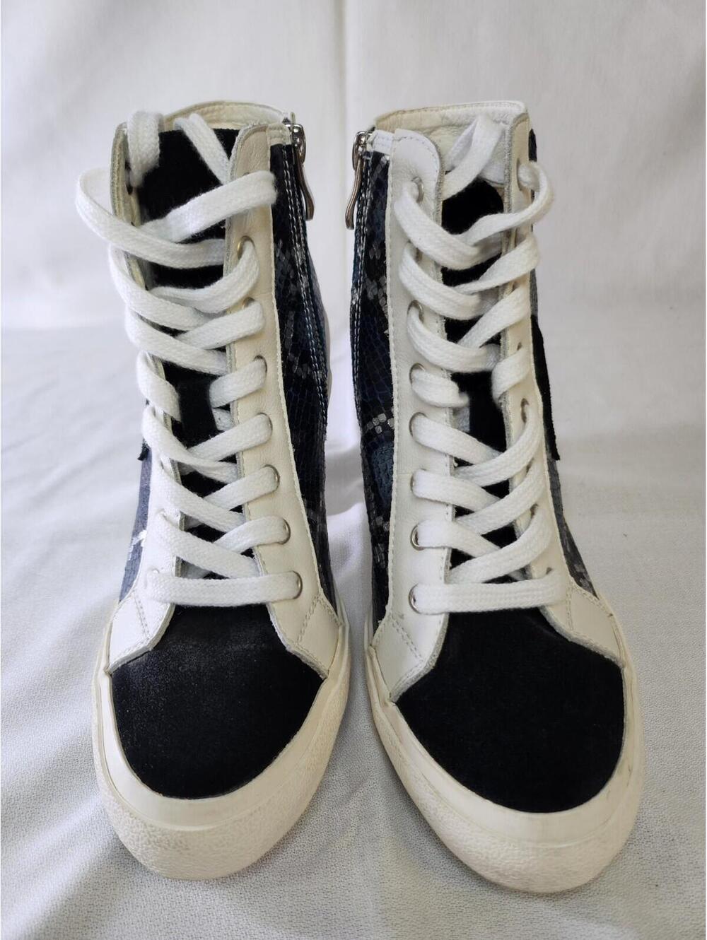 Giuseppe Zanotti Black White Snake Print Star Ankle Bootie Leather 8.5 - Picture 10 of 10